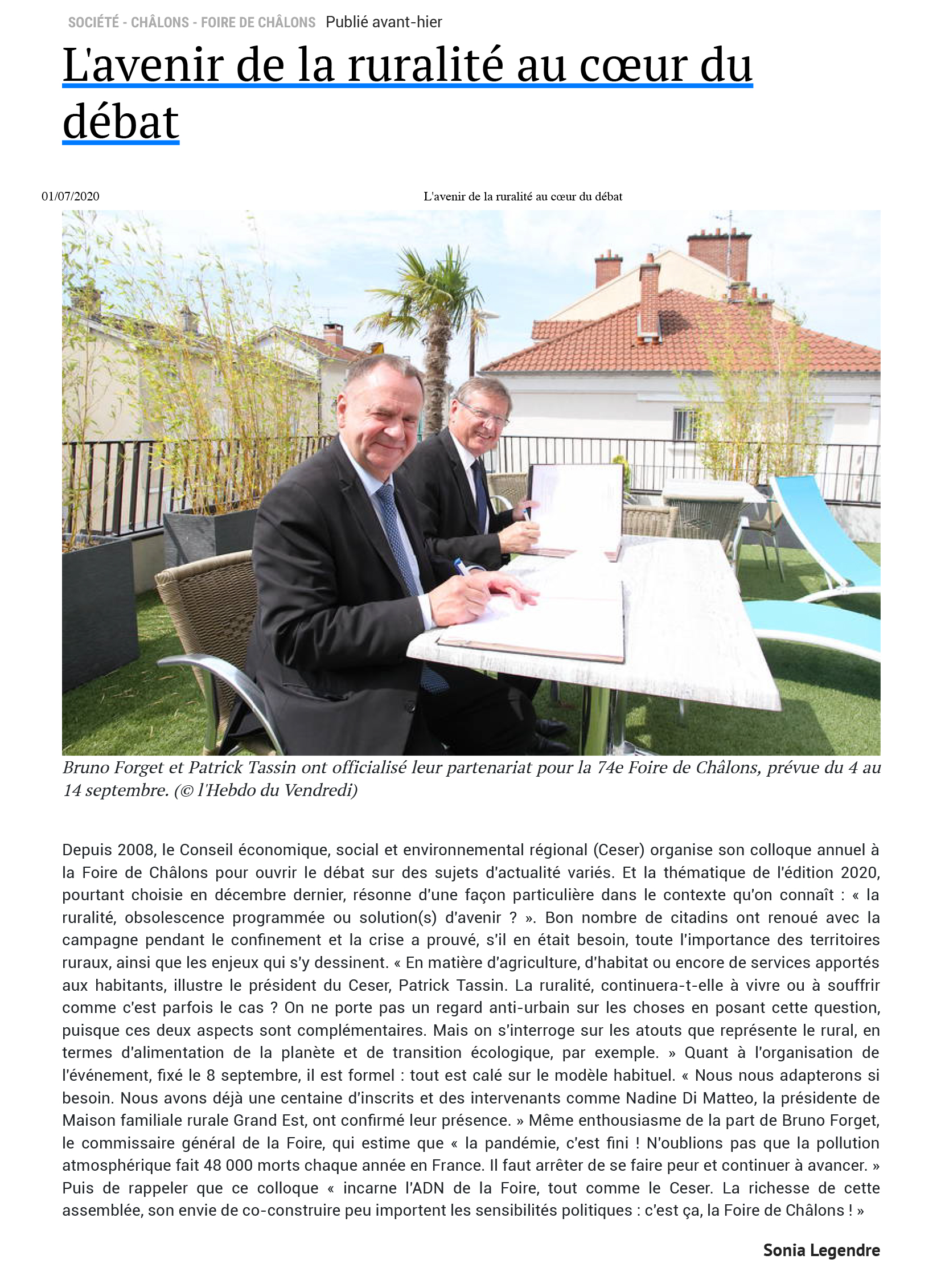 CESER Foire de Chalons L'hedbo du vendredi