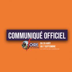 Communiqué officiel Foire de Châlons