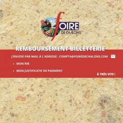 Procédure remboursement Foire de Châlons